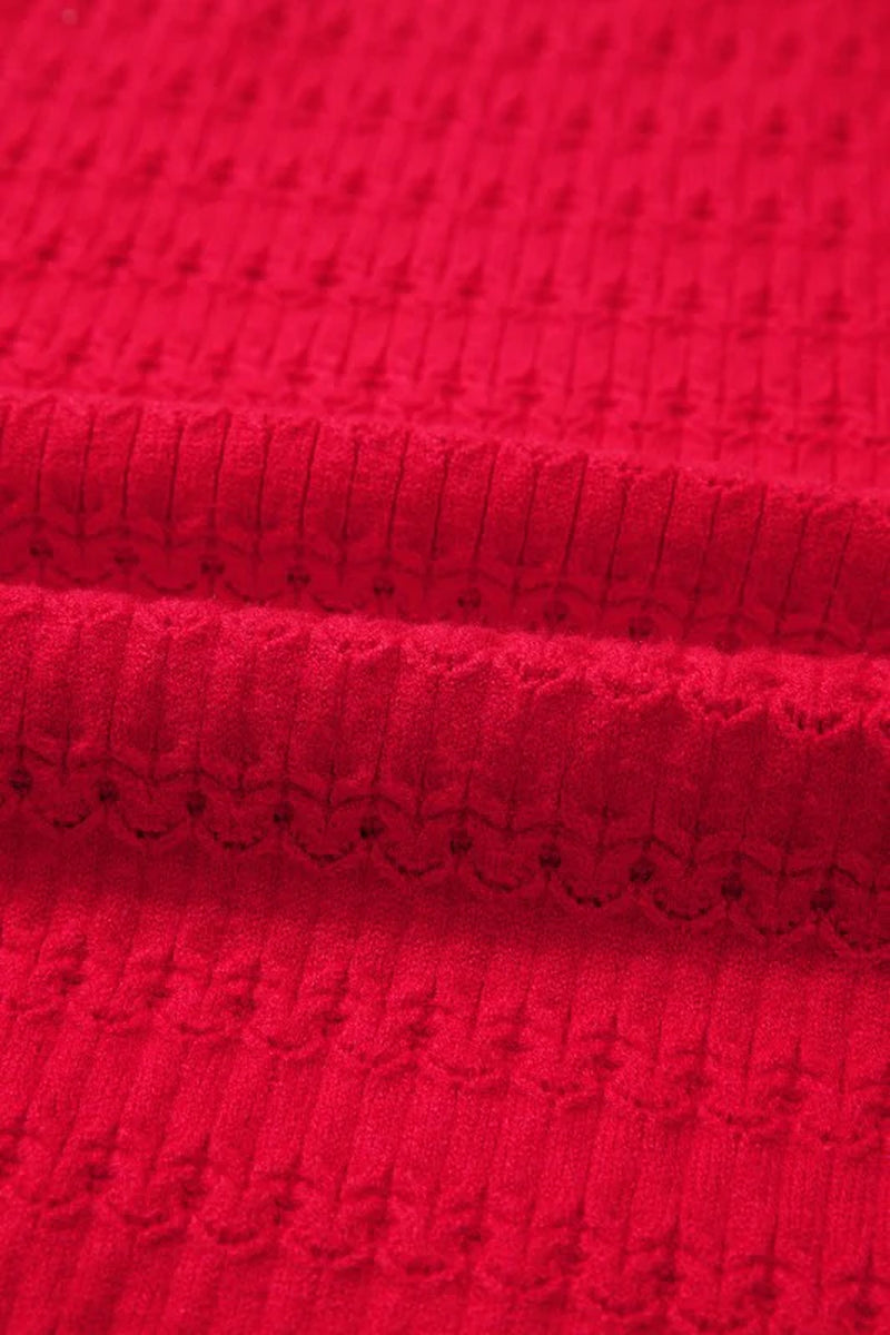 Solid Ribbed Crewneck Sweater