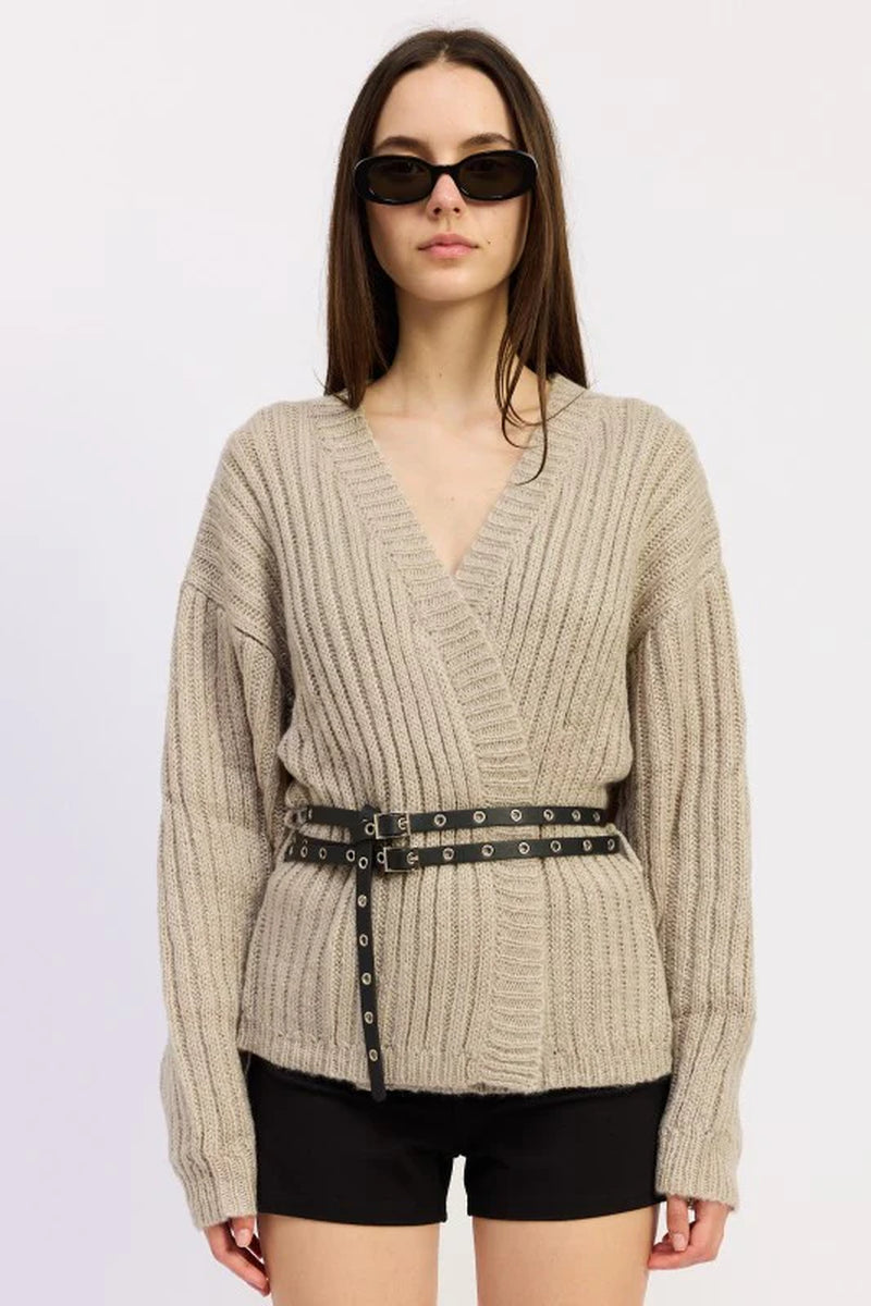 Belted Wrap Cardigan