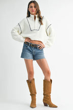 Contrast Stitch Sweater