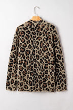 Leopard Open-Front Cardigan