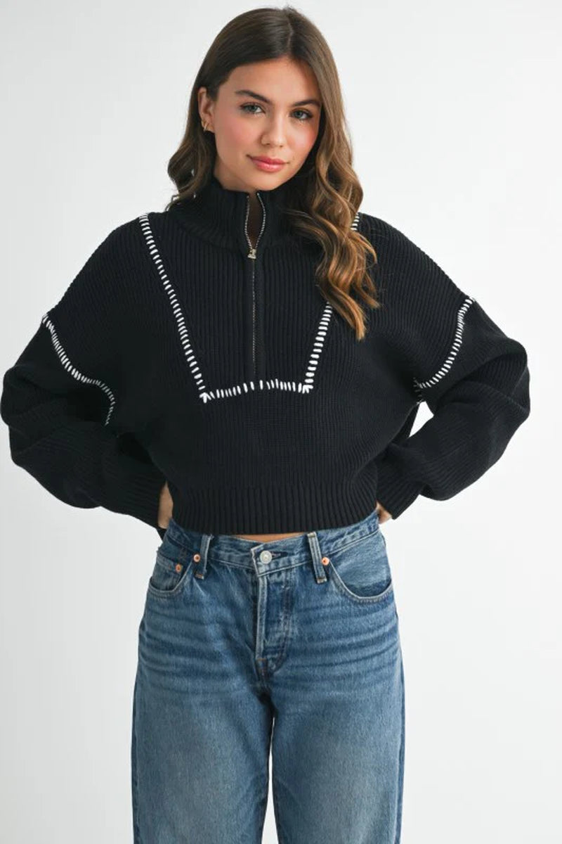 Contrast Stitch Sweater