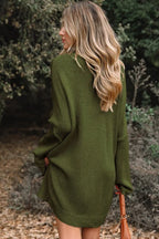 Drop-Shoulder Slouchy Sweater
