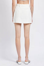 HIGH WAIST BELTED MINI SKIRT