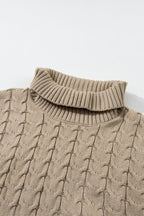 Cable Knit Turtleneck Sweater