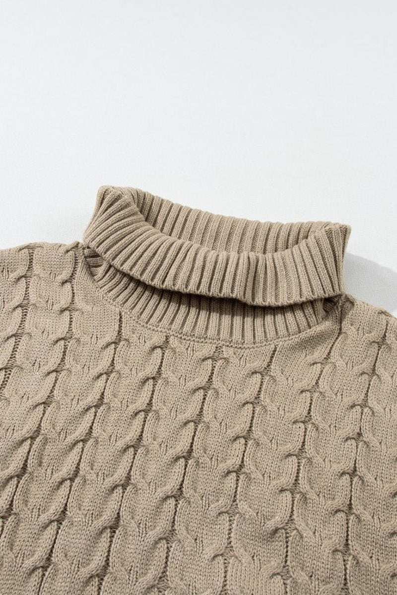 Cable Knit Turtleneck Sweater