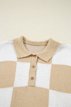 Checker Collared Sweater