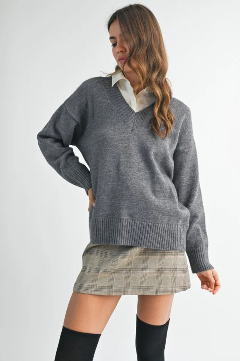 Oversized V-Neck Sweater