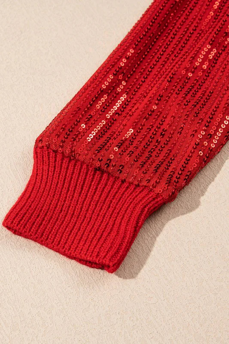Christmas Merry Sequin Turtleneck Sweater