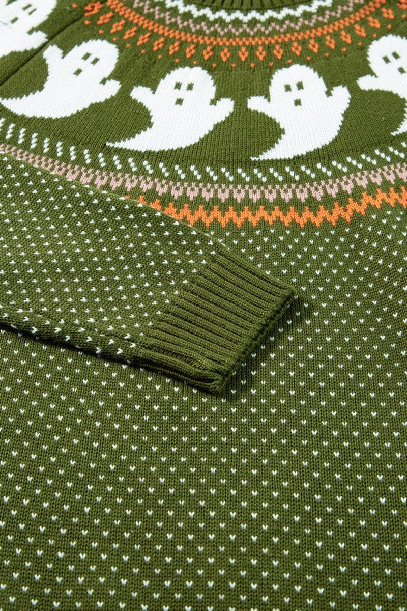 Halloween Ghost Drop Shoulder Sweater