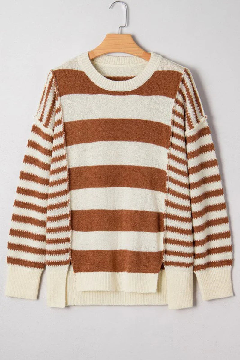 Stripe Patchwork Sweater