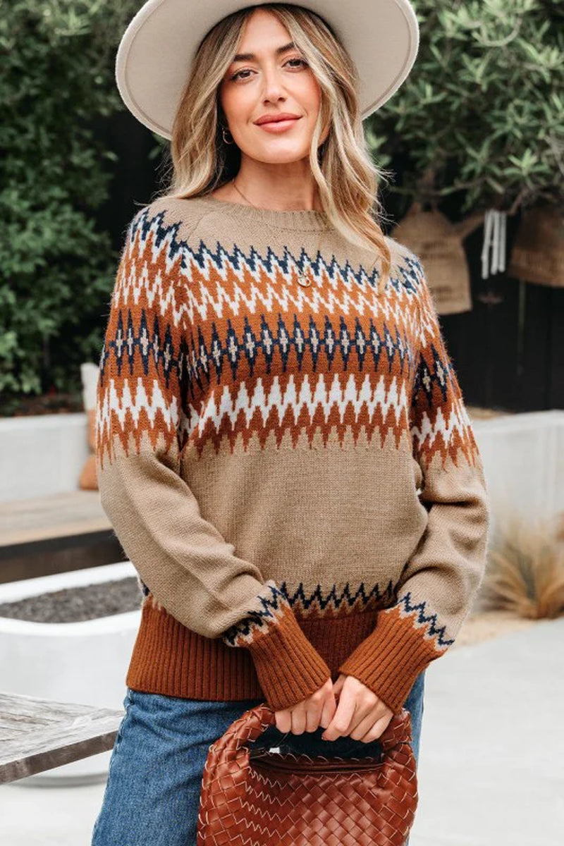 Aztec Colorblock Sweater
