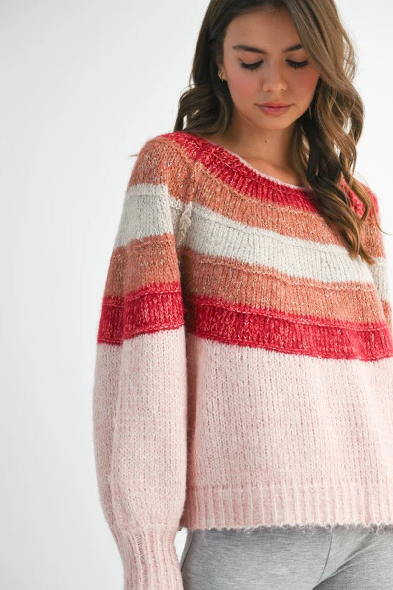 Striped Chunky Knit Sweater