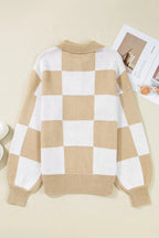 Checker Collared Sweater