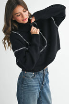 Contrast Stitch Sweater