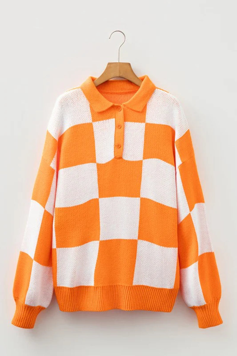 Checker Collared Sweater