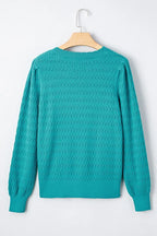 Solid Ribbed Crewneck Sweater