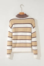 Stripe Half-Zip Sweater