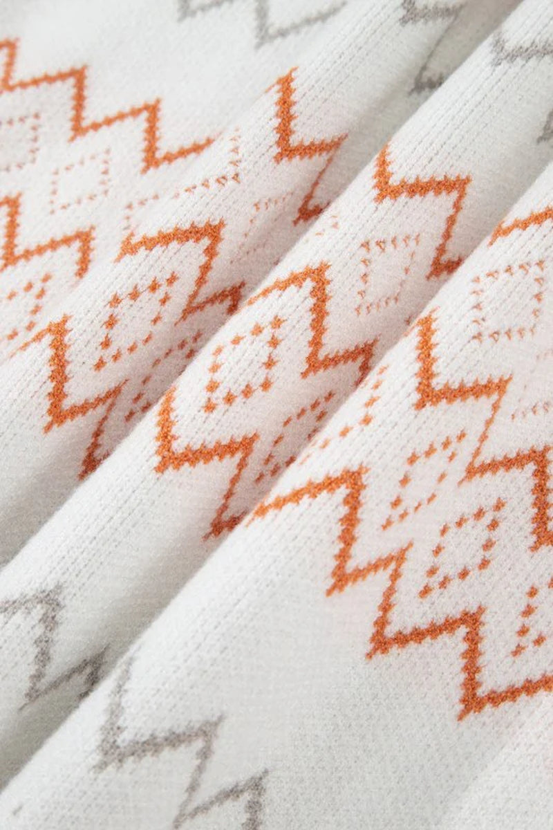 Zigzag Stripe Crew Sweater