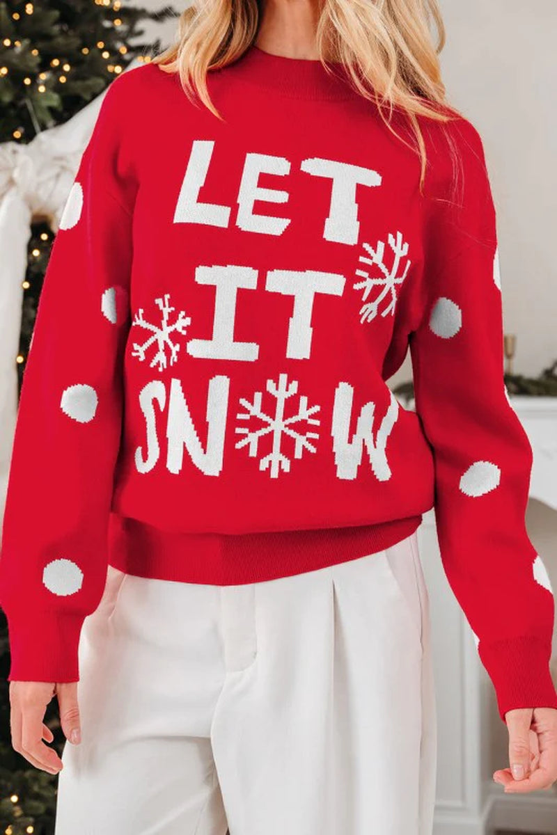 LET IT SNOW Christmas Holiday Sweater