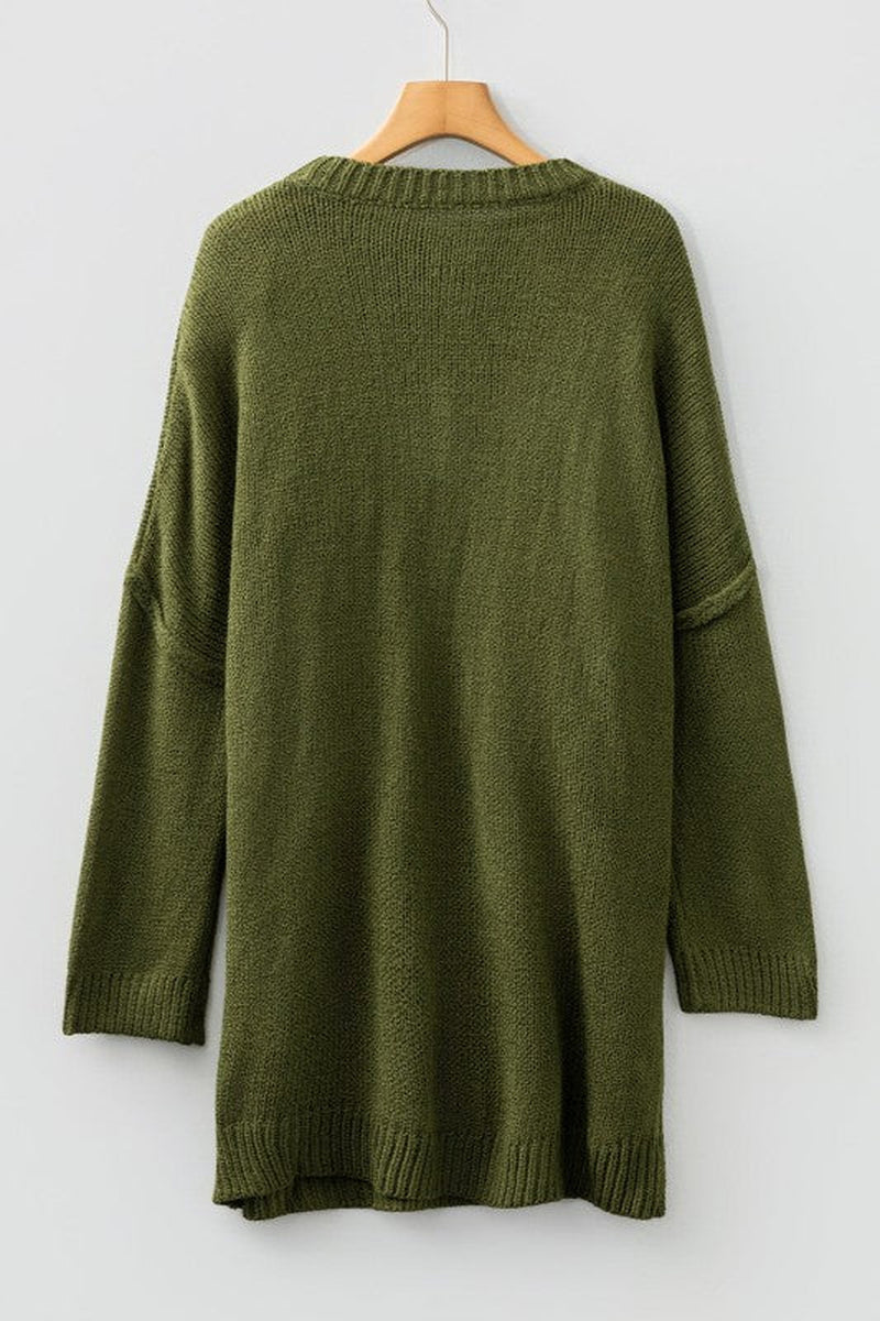Drop-Shoulder Slouchy Sweater