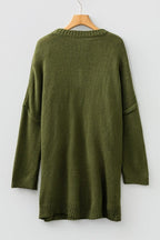 Drop-Shoulder Slouchy Sweater