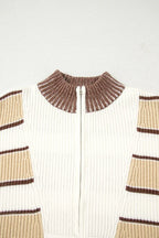 Stripe Half-Zip Sweater