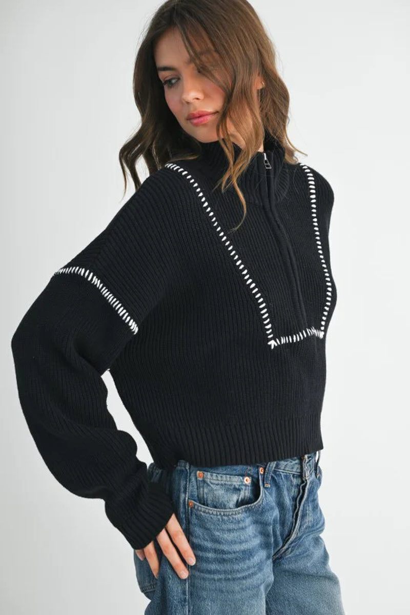 Contrast Stitch Sweater