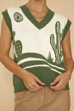 Desert Cactus Sweater Vest