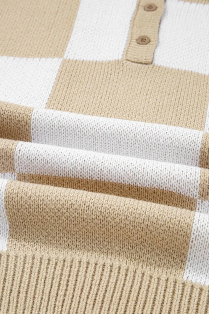 Checker Collared Sweater