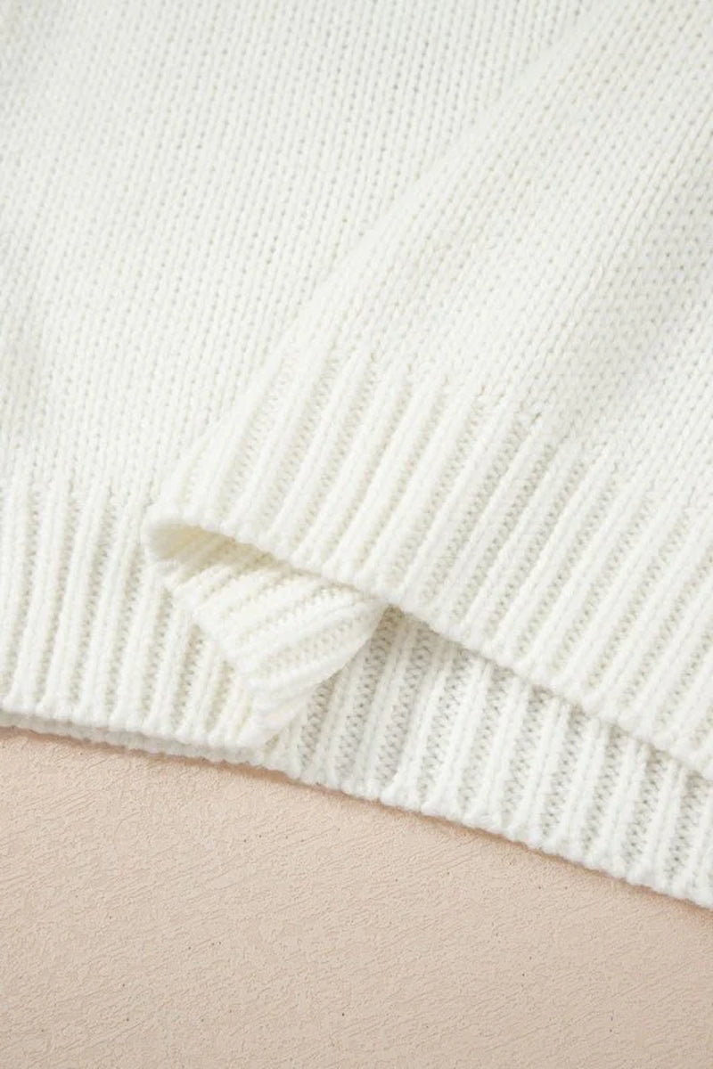 Western Bow Boots Embroidered Drop Shoulder Sweate