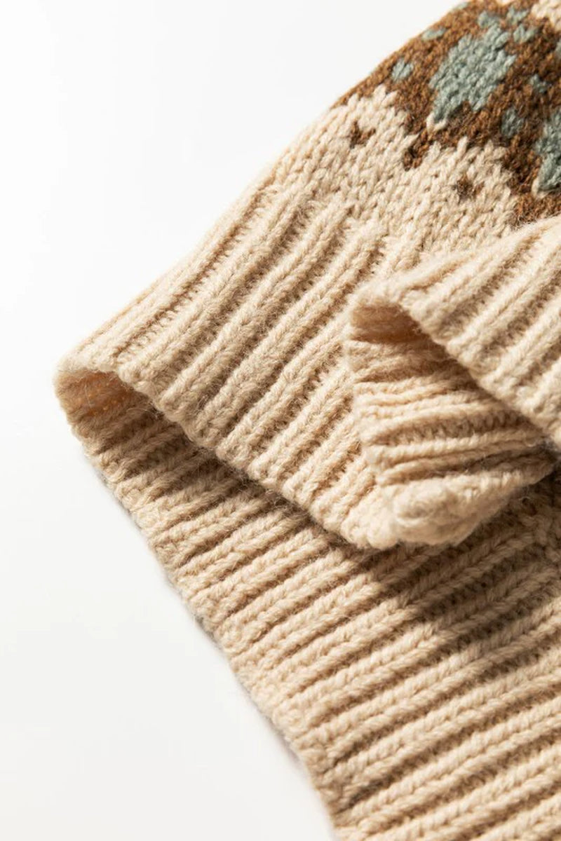 Buttoned V-Neck Cardigan