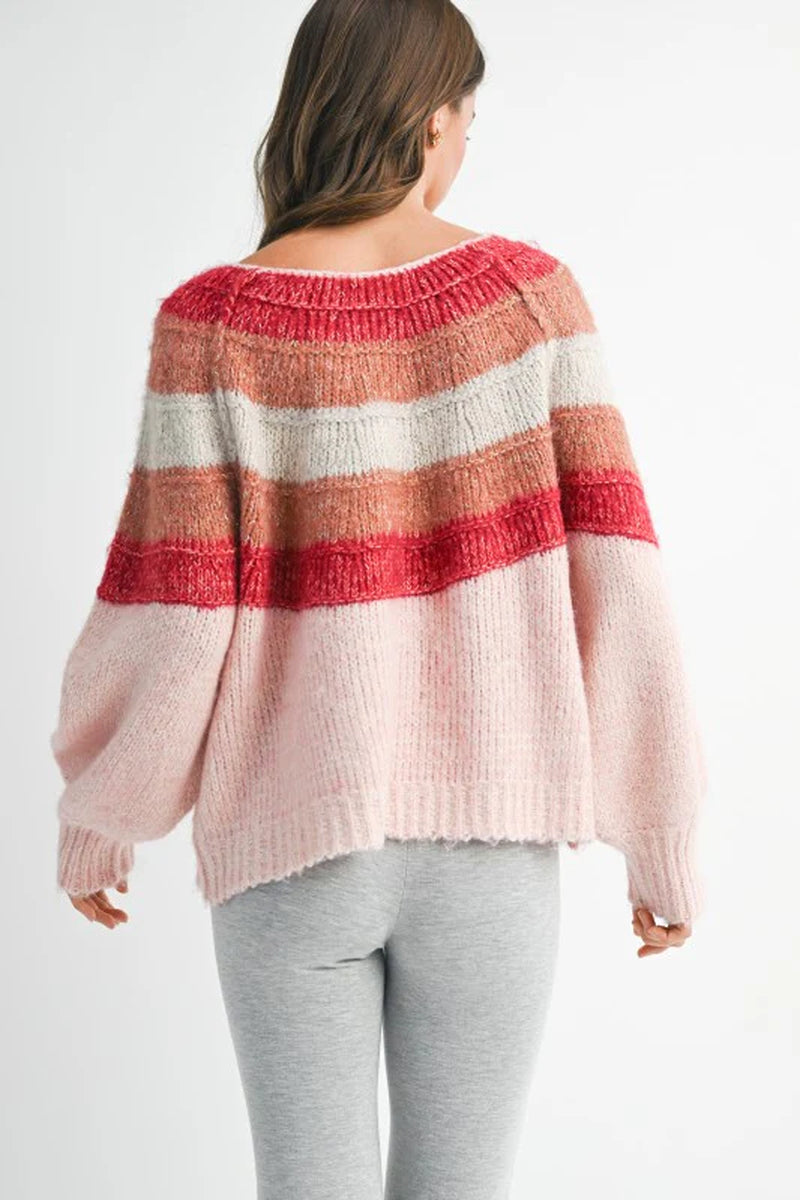 Striped Chunky Knit Sweater