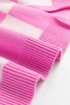 Checker Half-Button Sweater