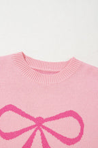 Bow Valentine Long Sleeve Crewneck Sweater