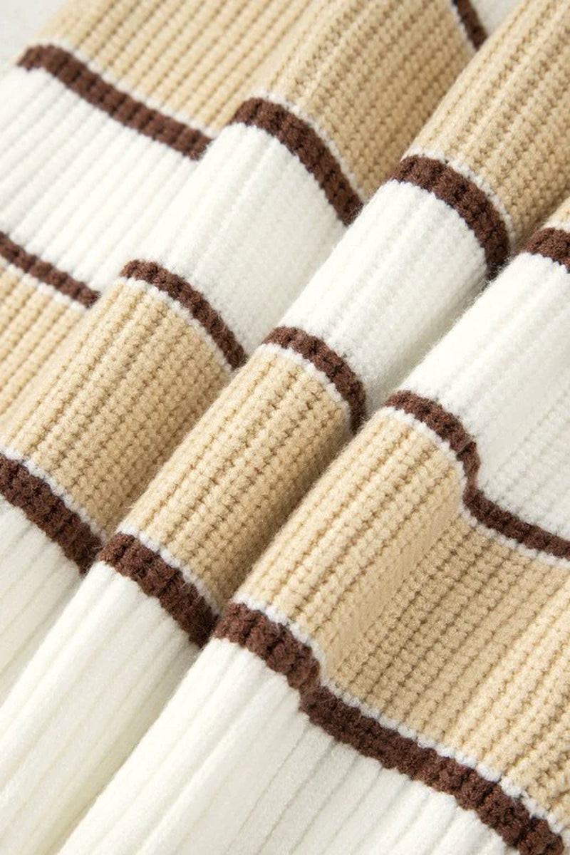 Stripe Half-Zip Sweater