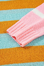 Stripe Colorblock Long Sleeve Sweater