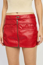 MOTO MINI SKIRT with ZIPPER
