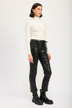 Échelon Leather Trousers