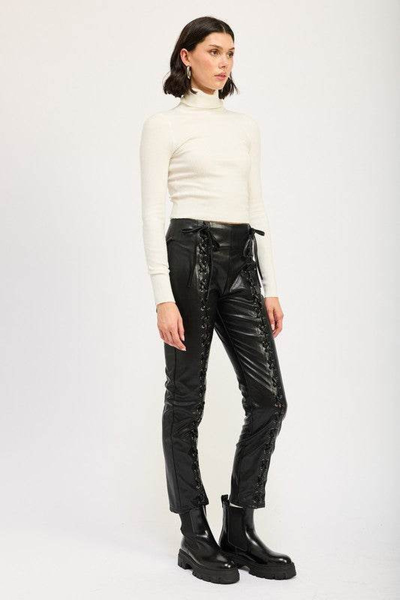 Échelon Leather Trousers