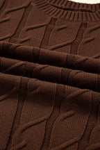 Textured Cable Knit Sweater