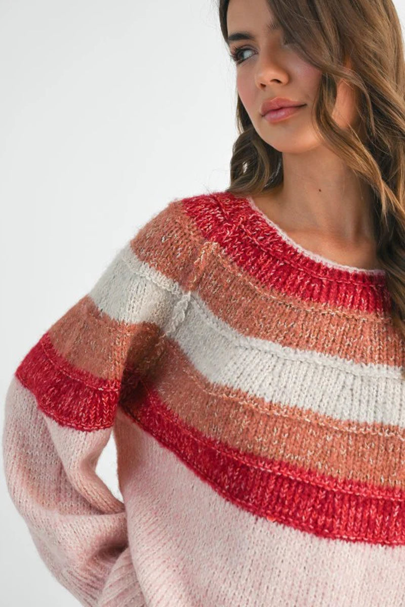 Striped Chunky Knit Sweater