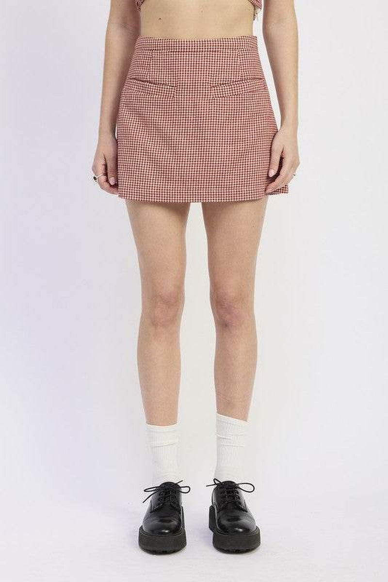 Gingham Mini Skirt