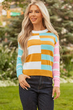 Stripe Colorblock Long Sleeve Sweater