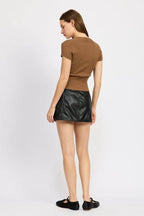 MOTO MINI SKIRT with ZIPPER