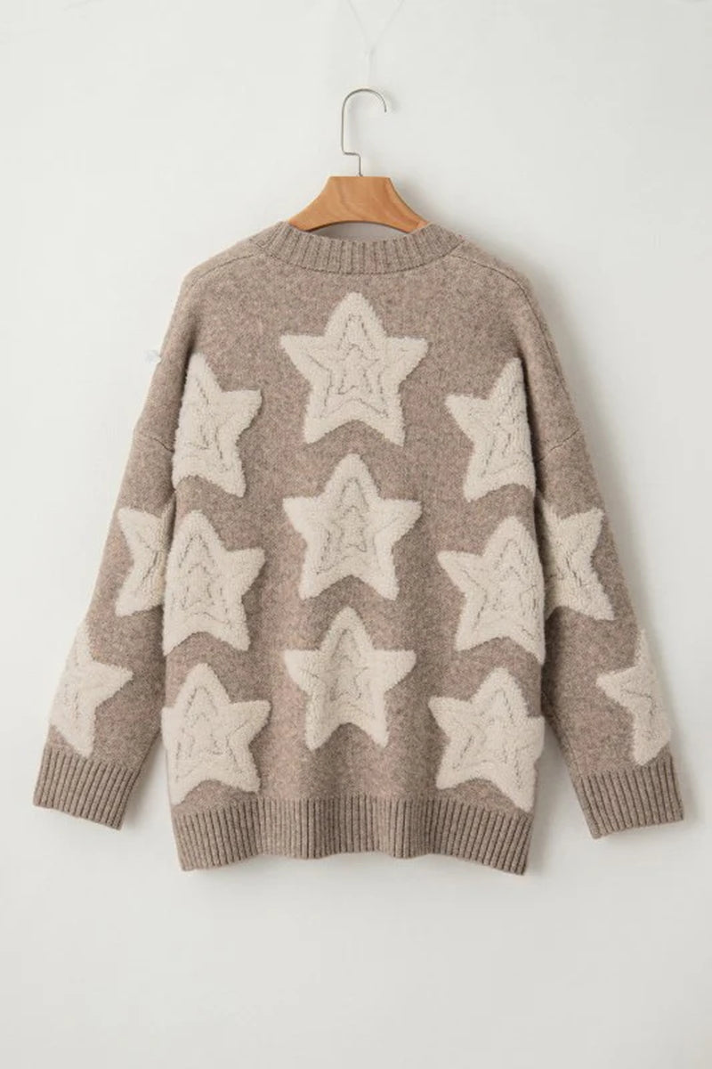 Star Sherpa Cardigan