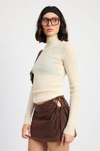 MINI LOW WAISTED SKIRT with RIBBON TIES