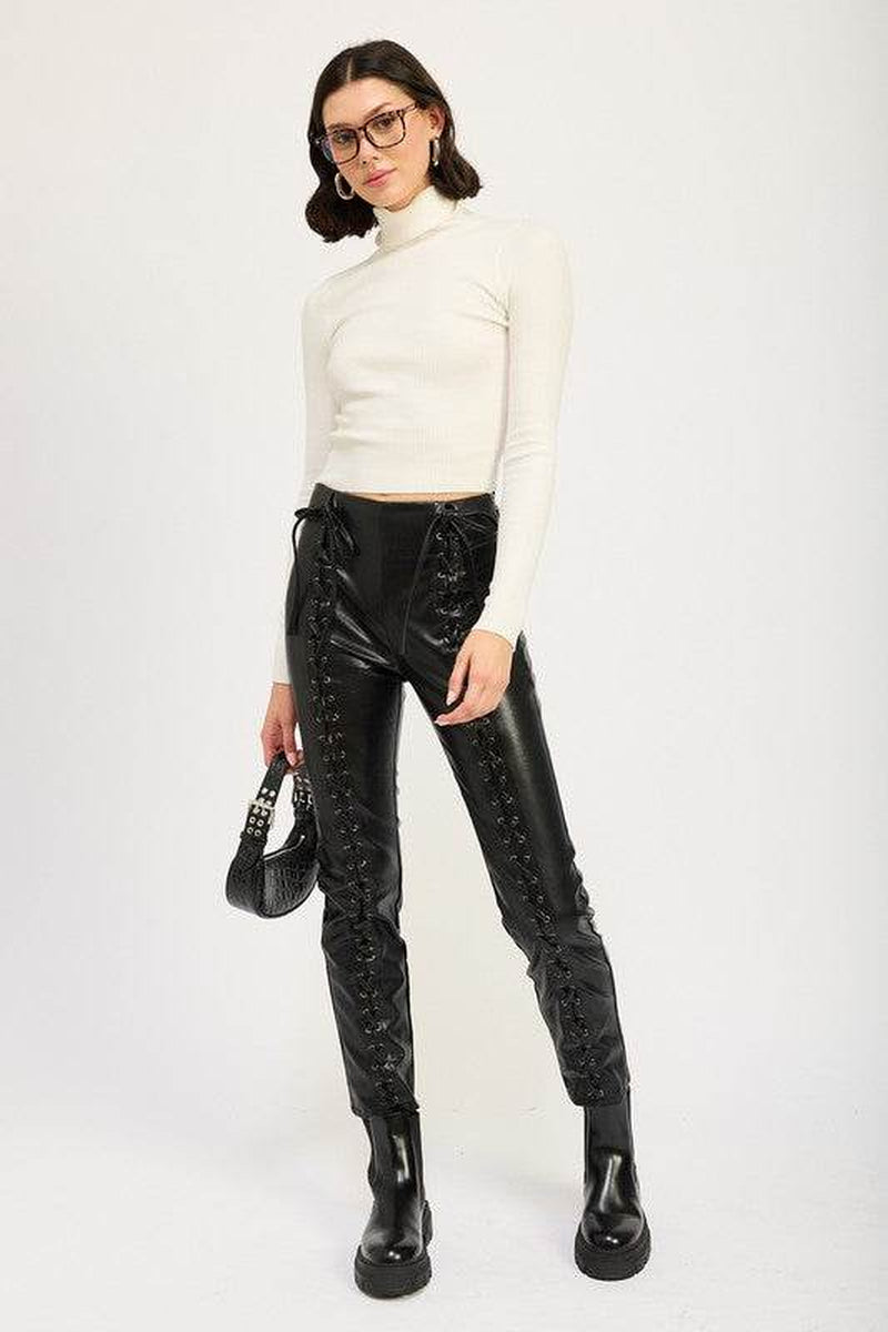 Échelon Leather Trousers