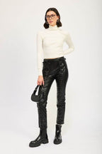 Échelon Leather Trousers