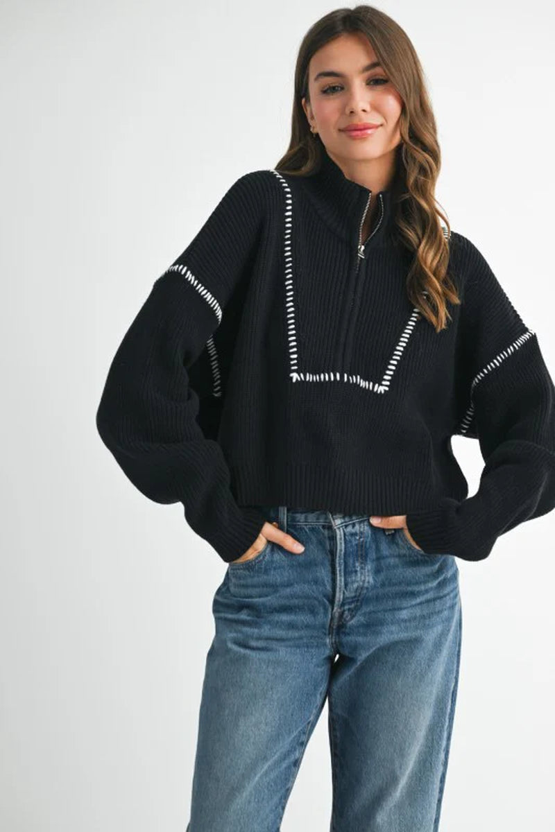 Contrast Stitch Sweater
