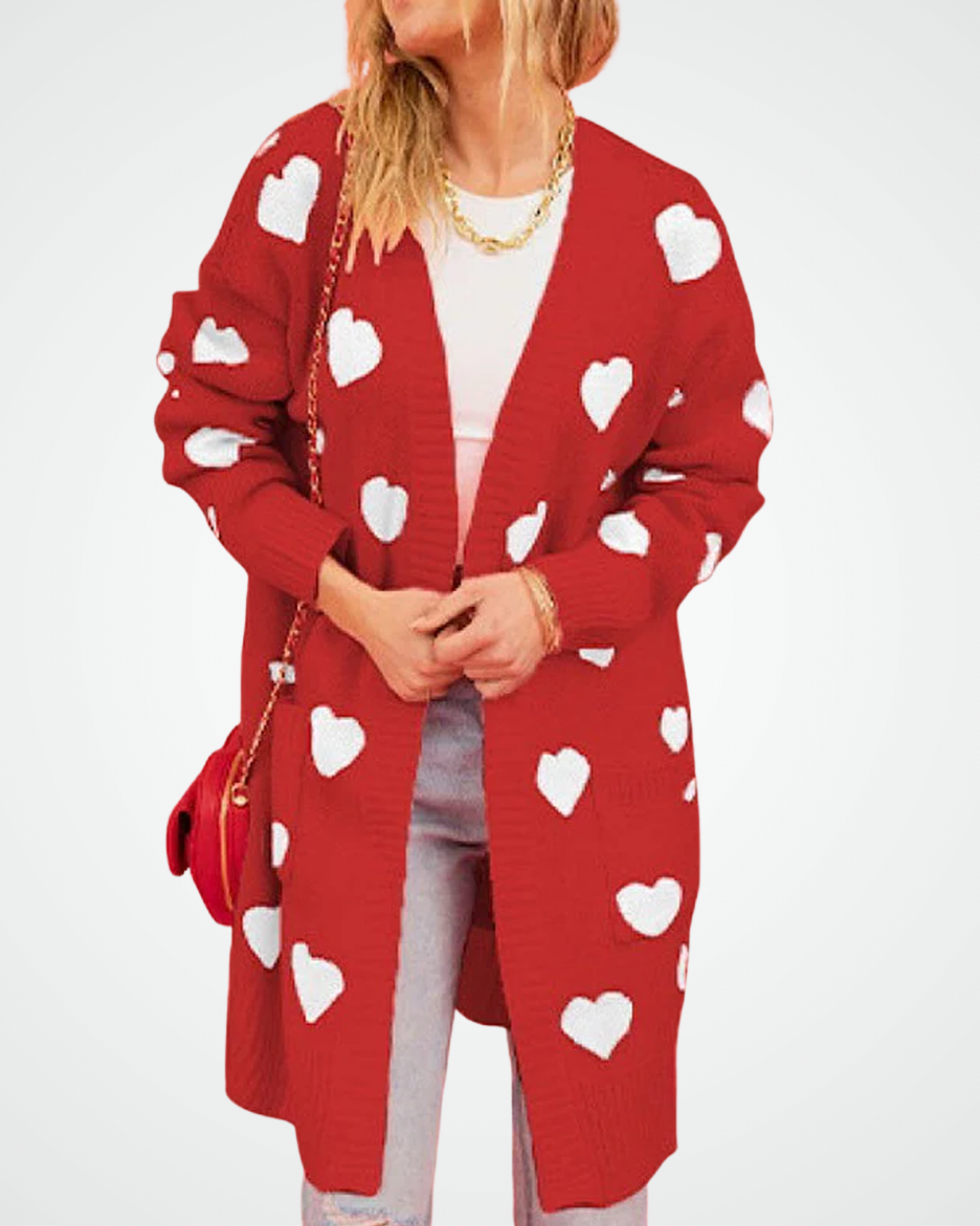 All over Heart Cardigan